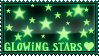 a stamp of glowing stars